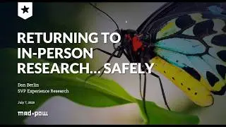 Returning to In Person Experience Research