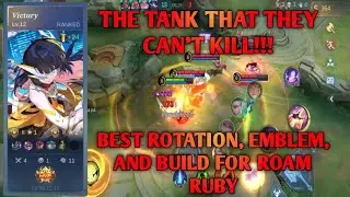 ROAM RUBY GAMEPLAY | THEY CAN'T KILL ME BECAUSE OF MY BUILD | BEST BUILD FOR  ROAM RUBY | MLBB