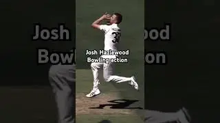 Josh Hazlewood Bowling Action #cricket #fastbowling