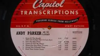 Andy Parker & The Plainsmen G 170  Transcription Disc