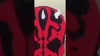 I painted &ldquo;Darth Maul&rdquo; with yarn! 🧶🎨👍🏻  #shorts #youtubeshorts