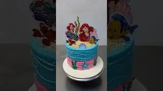 Mermaid theme cake #kids #cartoon #birthday #cake #sea #fish #ytshorts #cakedecorating #cakedesign