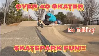 Over 40 Backside Airs Skatepark transition session. Gnarly pool Rock n Rolls early grabs, grinds POV