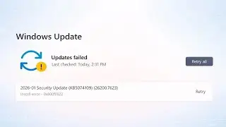 Fix Windows 11 KB5074109 Update Not Installing (Error 0x800F0922)