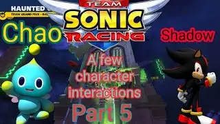 A few character interactions in Team Sonic Racing part 5 (Shadow and Chao)