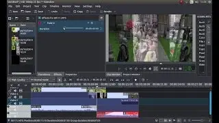 Кроссфейд видео и аудио клипов с помощью Kdenlive.