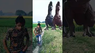 Big dinosaur Chase T-rex chasing part153#shorts#dinosaur#youtube#dinosaurs#youtubeshorts#trex#bhoot