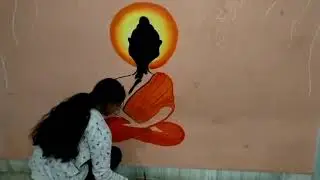 Bhagwan budh ki wall painting ideas 💡🖌️#wall #buddha #painting #trending #beautiful