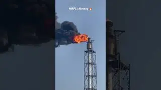 MRPL chimney, Mangluru 🔥🔥🔥🔥#refinery #iphonevideograpy #viral #explore