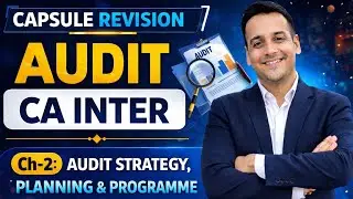 CH-2 AUDIT STRATEGY, PLANNING & AUDIT PROGRAMME |  Auditing & Ethics  | CA Inter | Capsule Revision