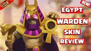*New* Egypt Warden Skin Review | Egypt Warden all Animations | Clash of Clans | Clashflict