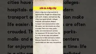 Life in A Big City #learn #englishspoken #essay #learnenglishwithdsm