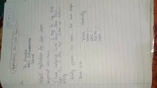 Application for sick leave#school#all classes.#for kids#how to write sick leave application?