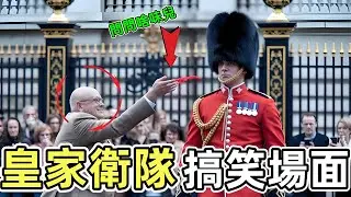 世界上最搞笑皇家衛隊名場面，當著女皇拉肚子，走路竟然踩掉總理裙子！#世界之最 #世界之大 #脑洞大开 #搞笑