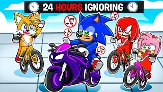 Sonic IGNORES EVERYONE For 24 Hours In Roblox BIKE OBBY!