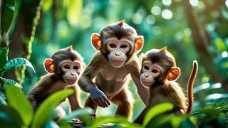 A cute monkey story.🤓🧡🤗😎.