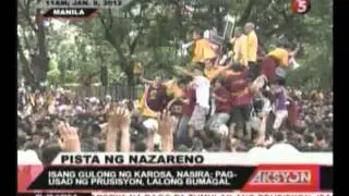 karosa ng nazareno, nagka aberya na bago pa man tumulak ang prusisyon