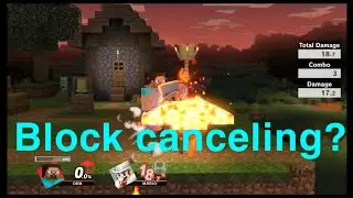 new steve tech!! block cancel!! super smash bros ultimate steve and alex