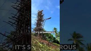 Vanuatu&rsquo;s most dangerous ritual 😳 #extreme #travel #tribe #shortsviral
