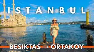 ISTANBUL TURKEY 2025 (4K 100FPS) WALKING TOUR | REAL LIFE BETWEEN BESIKTAS AND ORTAKOY Bosphorus