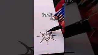 spider web. can you draw it? 🧛🏻#cartoonart #simpledrawing #art #easyartlover #easy #fyp #shortvideo