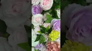 Blue & Pink Rose Hydrangea Flower Wall | Elegant Wedding Backdrop