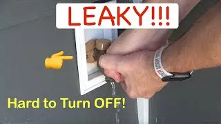 Leaky Outdoor Faucet Repair - Hard to Turn OFF!  Stem Washer Replacement