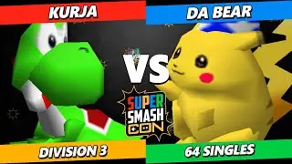 SSC 2023 - Da_Bear (Pikachu) Vs. Kurja (Yoshi) Smash 64 - SSB64