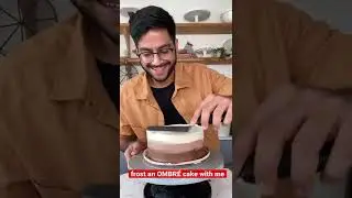 FROST AN OMBR&Eacute; CAKE WITH ME | CAKE DESIGN VIDEOS #shorts