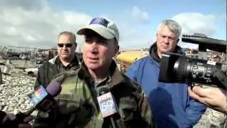 Tornado aftermath in Henryville, Indiana - Gov Mitch Daniels, General Umbarger 3/3/12