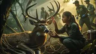 Teen Girl Rescues Deer from Hunter's Snare - Heartwarming Wildlife Rescue Story