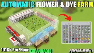 FULLY AUTOMATIC FLOWER & DYE FARM IN MINECRAFT BEDROCK 1.19(MCPE/X BOX/CONSOLE/PS4/NINTENDO SWITCH)
