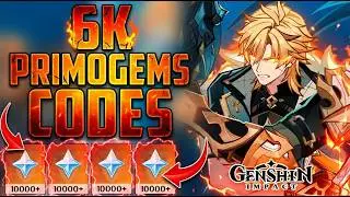 6K Promogems - Genshin Impact New Redeem Codes 2026 | 100% Working Primogems Codes Today