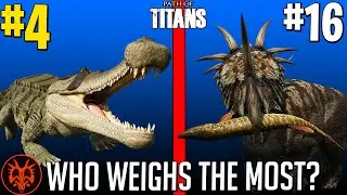All 30 Official Dinos Ranked By Combat Weight! - Path of Titans