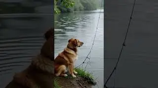 Dog is a fisherman #dog #gooddog #cute #workdog #youtubeshorts #funny #pets  #animals #cutedog