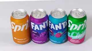 Sprite Chill, Sprite Tropical, Fanta Berry & Fanta Grape