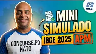 ✅SIMULADO I - CONCURSO PÚBLICO IBGE 2025 - AGENTE DE PESQUISAS E MAPEAMENTO - APM - QUESTÕES - FGV🚀