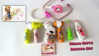 Learn Doctor's Instuments' Name With Kids Toy Hello Kitty Doctor Set