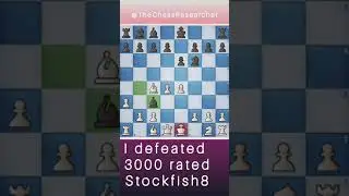 How I defeated 3000 rated stockfish8 🥵 for the first time at queen odds #shorts @TheChessResearcher