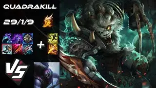 JUNGLE Rengar vs Jax [QUADRAKILL] - NA Grandmaster Patch 25.24
