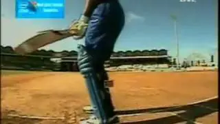 Vinay's Second international wicket, Sangakkara is clean bowled