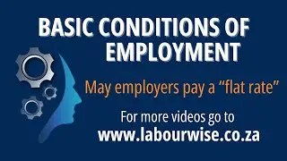 Basic Conditions of Employment : May employers pay a 