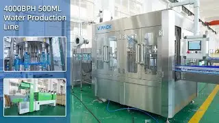 4000BPH Bottle Water Filling Machine,Sticker labeller,laser code machine,bottle packing machine8-8-3