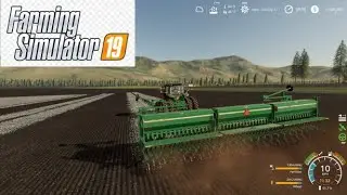 Farming Simulator 19 John Deere 7310R and Great Plains 3S-3000HD Drilling Wheat with Greenstar