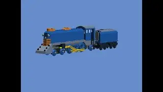How To Build A Lego Montana The Blue Streamlined Engine (Play Safe) (4-6-2) 1/2🇺🇸