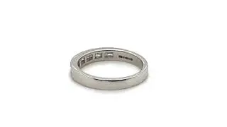 Diamond Princess Half Eternity Ring 0.50ct G/SI in Platinum 3.8mm
