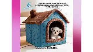 Comoda Cama para Mascotas De Esponja Casa para Perro y Gato