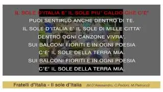 Fratelli d'Italia - Il sole d'italia (karaoke+lyrics) | GALLETTI BOSTON