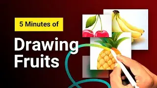 Drawing Fruits in 5 MINUTES | iPad Drawing Tutorial by Procreate Painting