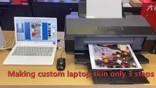 DAQIN custom laptop skin system to make laptop skins by cameo cutter